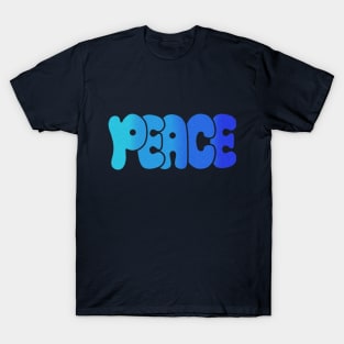 Peace blue glitter T-Shirt